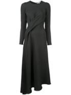 Edeline Lee Twist Front Dress, Women's, Size: 10, Black, Polyester/spandex/elastane