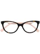 Fendi Eyewear Cat-eyed Glasses - Brown