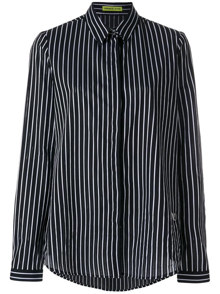 Versace Jeans Striped Shirt - Black