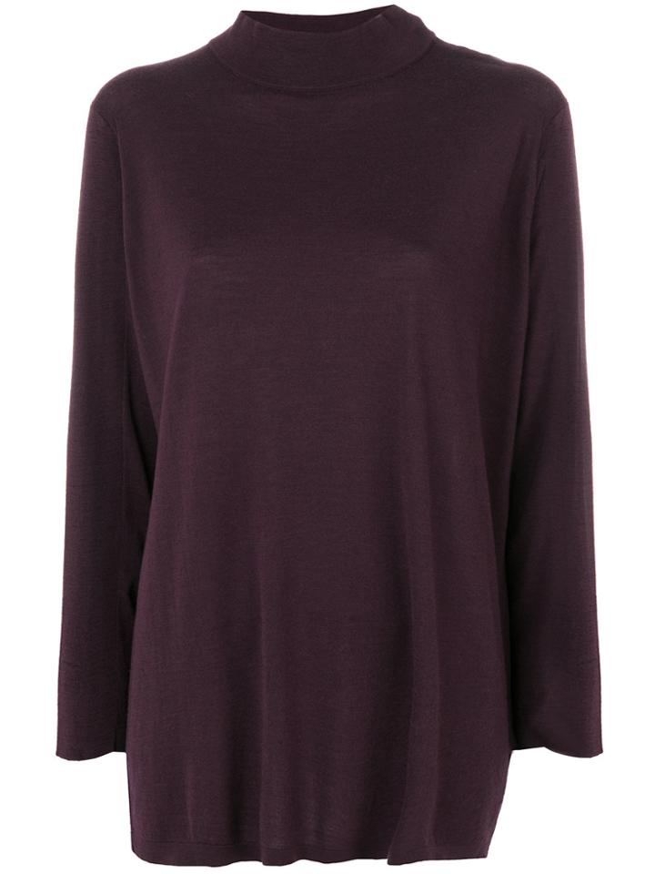 Lamberto Losani Turtle Neck Sweater - Pink & Purple