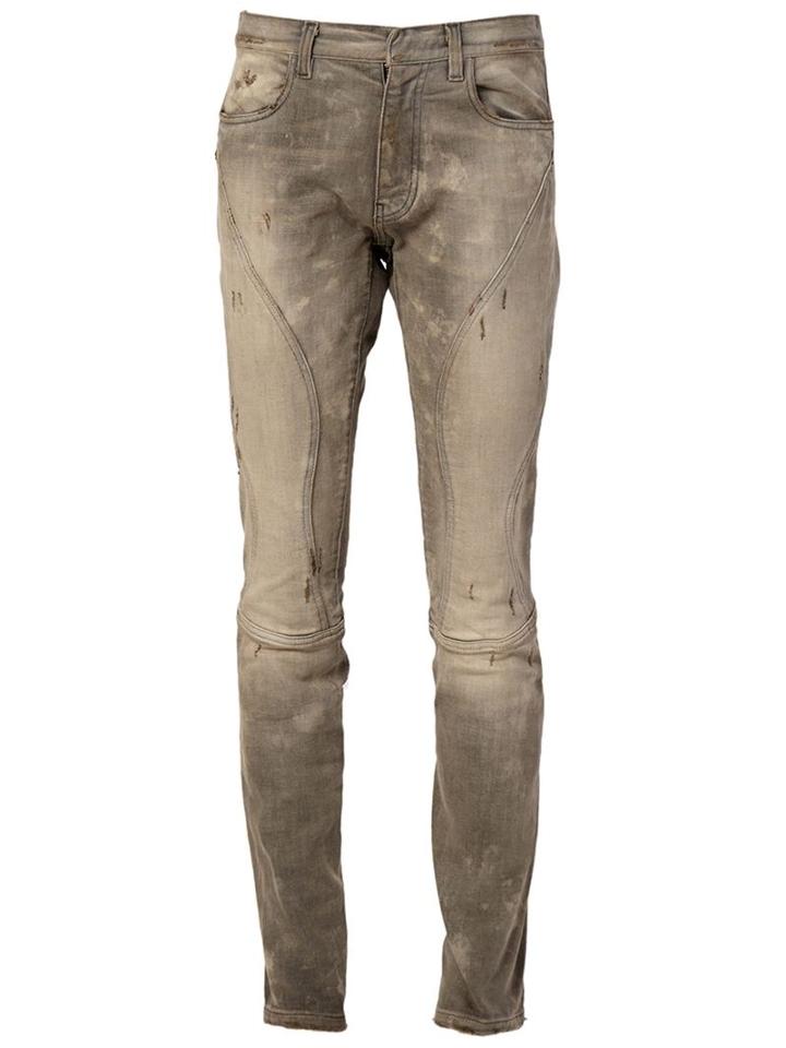 Faith Connexion Panelled Skinny Jeans, Men's, Size: 29, Grey, Cotton/spandex/elastane