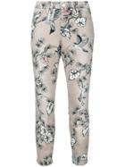 Cambio Floral Print Cropped Trousers - Nude & Neutrals