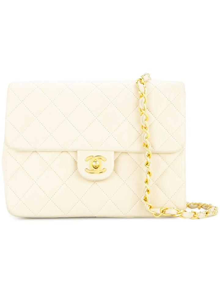 Chanel Vintage Turn-lock Square Chain Bag - Neutrals