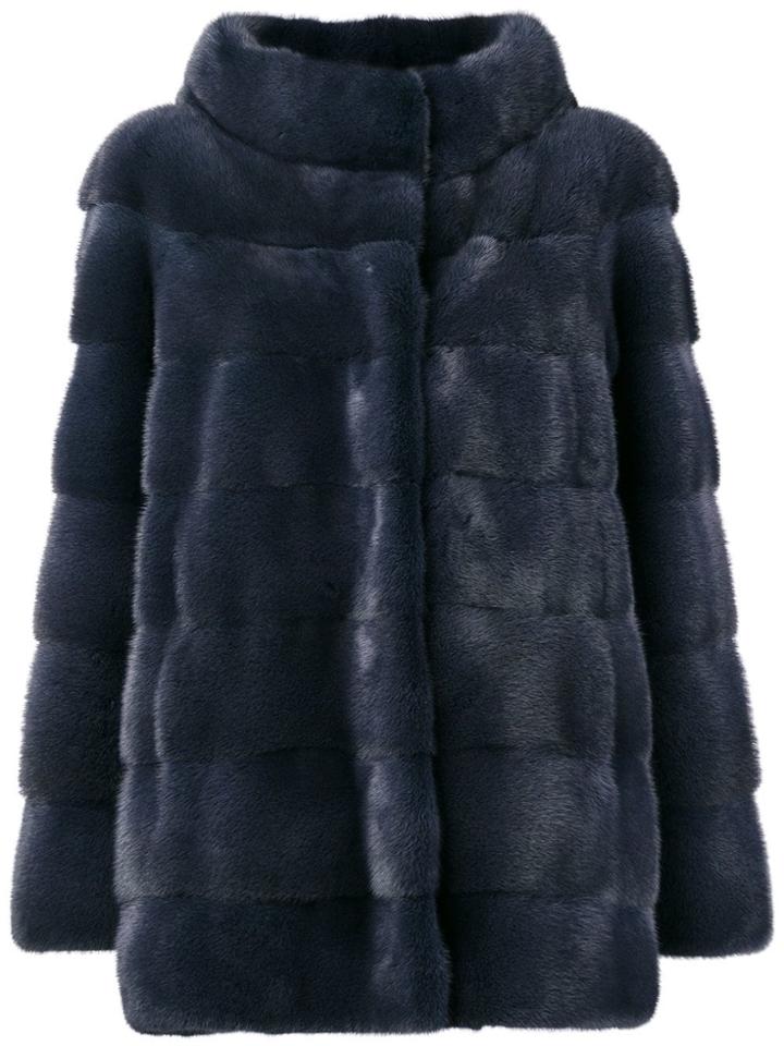 Liska Phillipa Fur Jacket - Blue