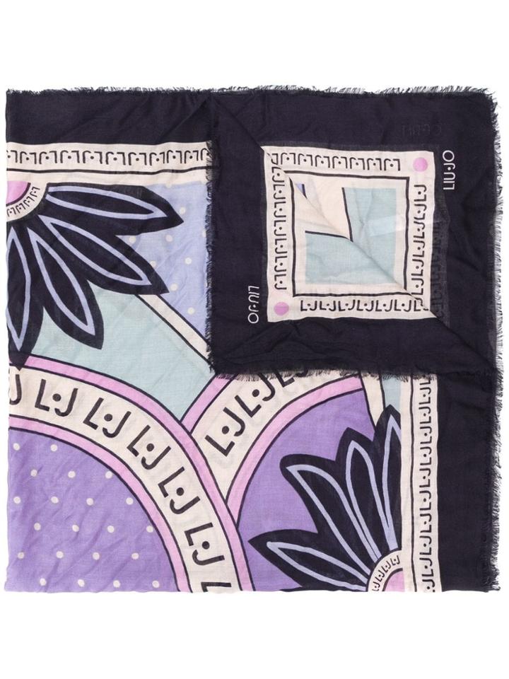Liu Jo Floral-print Scarf - Blue