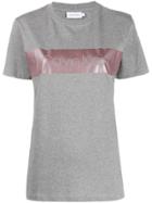 Calvin Klein Metallic-band Logo T-shirt - Grey
