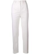 Dolce & Gabbana High-waist Slim-fit Trousers - White