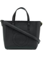 Salvatore Ferragamo - Mini Embroidered Tote - Women - Leather - One Size, Black, Leather