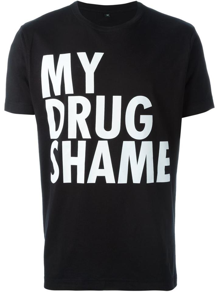 House Of Voltaire Jeremy Deller My Drug Shame T-shirt, Men's, Size: Large, Black, Cotton