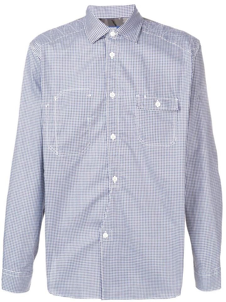 Junya Watanabe Man Patch Check Shirt - Blue