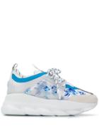 Versace Chain Reaction Floral Print Sneakers - White