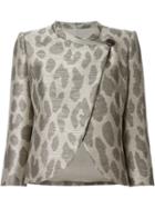 Armani Collezioni Leopard Pattern Fitted Jacket