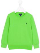 Ralph Lauren Kids Embroidered Logo Jumper, Boy's, Size: 6 Yrs, Green