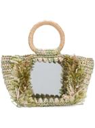 Carolina Santo Domingo Wrapped Handle Clear Panel Clutch - Multicolour