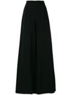 Pierre Balmain Embroidered Piped Palazzo Pants - Black