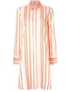 Jil Sander Striped Shirt Dress - Orange