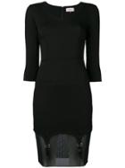 Murmur V-neck Profane Dress - Black