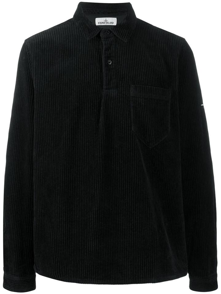 Stone Island Corduroy Shirt - Black