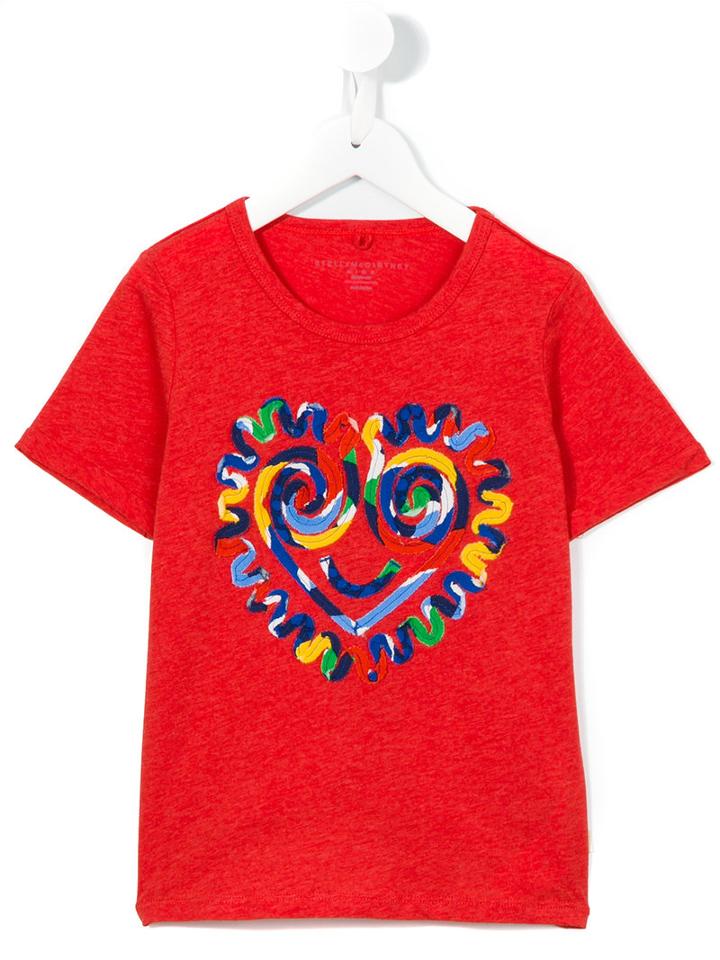 Stella Mccartney Kids Heart Print T-shirt, Girl's, Size: 12 Yrs, Red