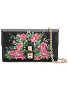 Dolce & Gabbana Rose Crossbody Bag, Women's, Black, Calf Leather/metal (other)