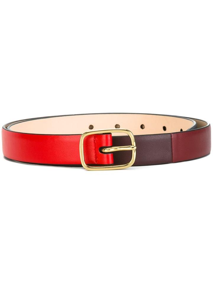 Paul Smith Bicolour Belt, Women's, Size: 85, Red, Calf Leather