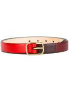 Paul Smith Bicolour Belt, Women's, Size: 85, Red, Calf Leather