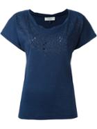 Murmur Distressed T-shirt, Women's, Size: S, Blue, Cotton