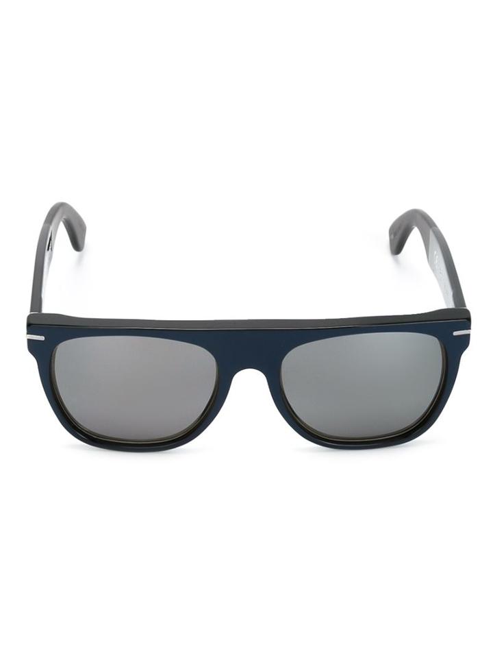 Retrosuperfuture 'flat Top' Sunglasses, Adult Unisex, Blue, Acetate