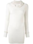 Rick Owens - Cowl Neck Jumper - Women - Virgin Wool - M, White, Virgin Wool