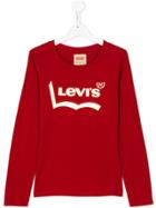 Levi's Kids Teen Long Sleeve Printed T-shirt - Red