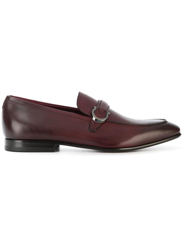 Salvatore Ferragamo Gancio Slip-on Loafers - Red