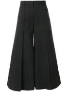 Rokh Super Wide Cropped Trousers - Black