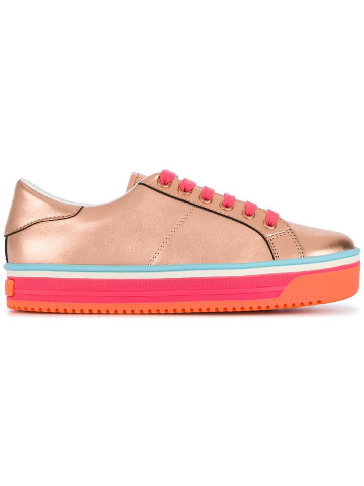 Marc Jacobs Striped Sneakers - Pink & Purple