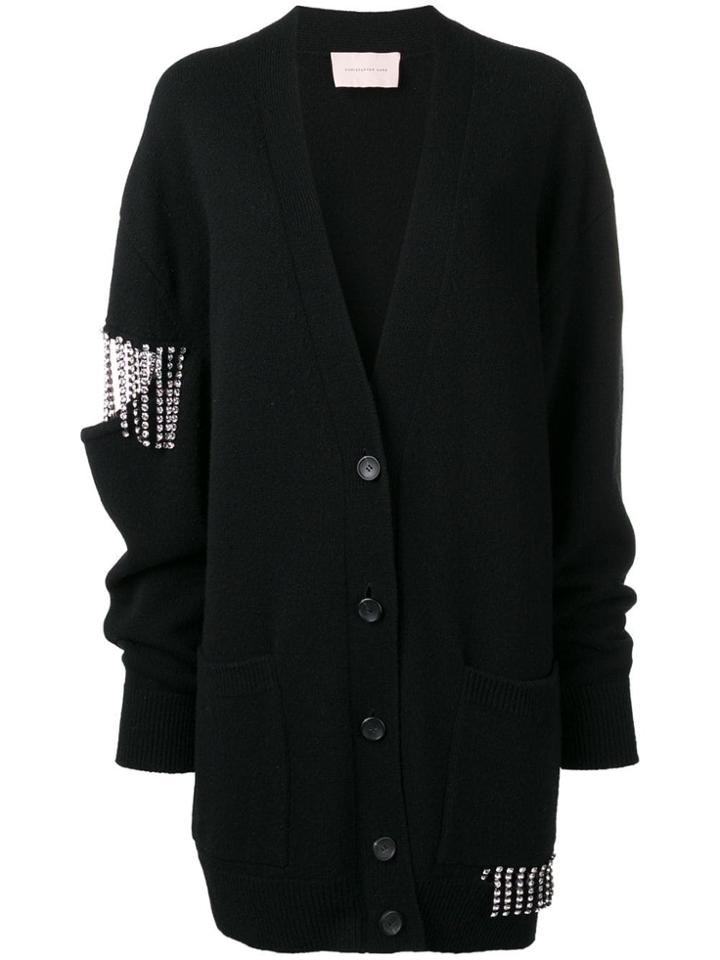 Christopher Kane Crystal Cupchain Cardigan - White