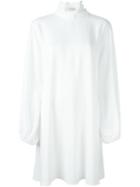J.w.anderson Elastic Cuffs Longsleeved Dress, Women's, Size: 10, White, Acetate/polyester/silk