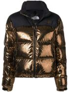 The North Face Logo Print Padded Jacket - Gold