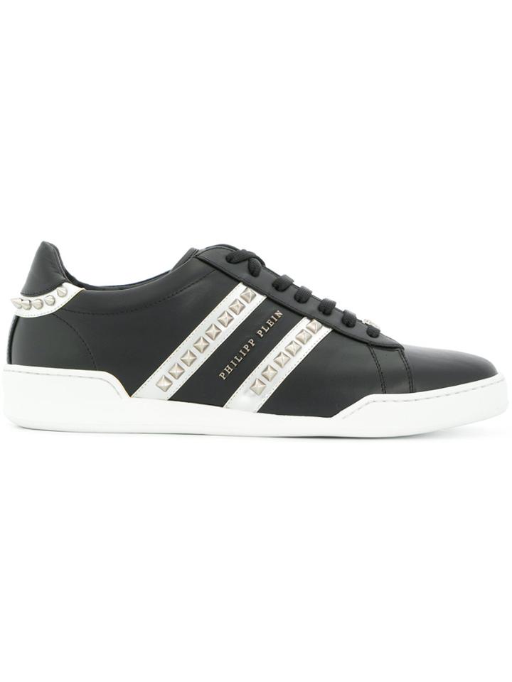 Philipp Plein Side Stripe Sneakers - Black