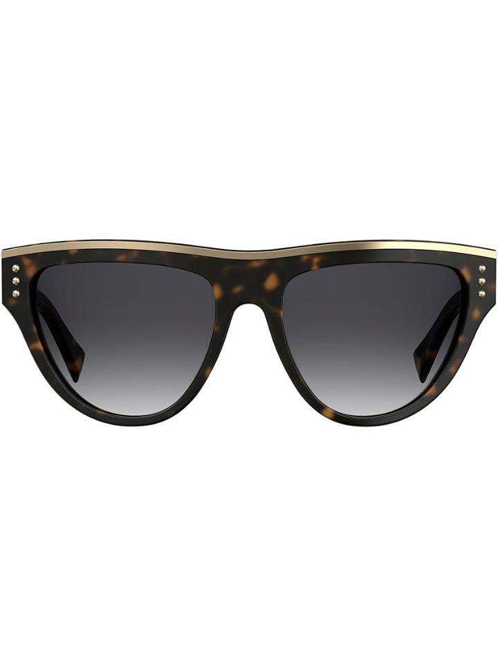 Moschino Eyewear Tortoishell Oversized Sunglasses - Brown