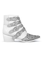 Toga Pulla Buckled Glitter Boots - White