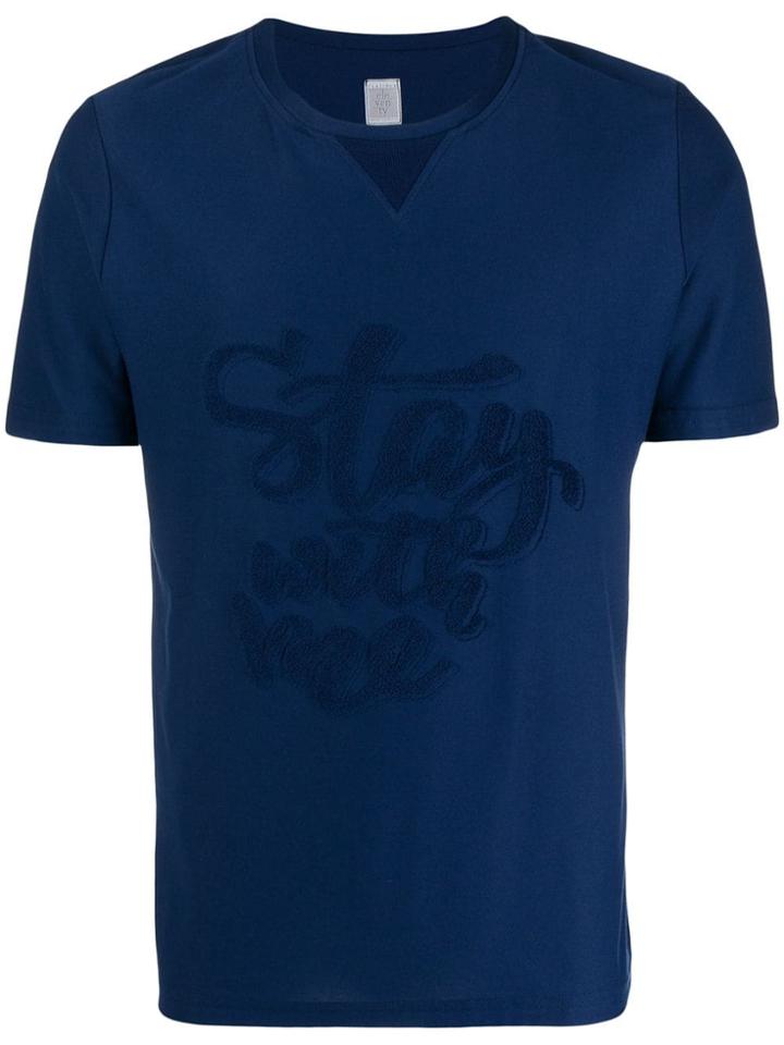 Eleventy Printed T-shirt - Blue