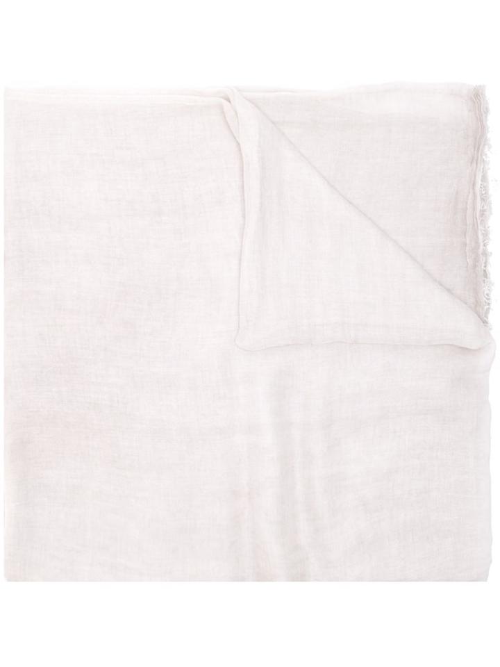 Faliero Sarti Frayed Scarf, Women's, Nude/neutrals, Modal/silk
