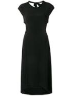 Mauro Grifoni Ruched Cowl Neck Midi Dress - Black