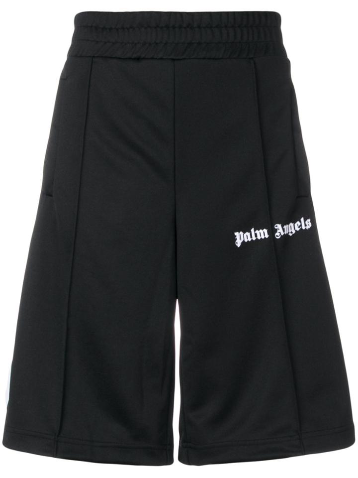 Palm Angels Side-striped Track Shorts - Black