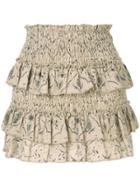 Sir. Sachi Printed Mini Skirt - Brown