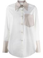 Nanushka Panelled Shirt - White