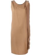 Agnona Shift Dress, Women's, Size: 44, Brown, Spandex/elastane/viscose
