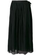 Pas De Calais Tie Waist Midi Skirt - Black