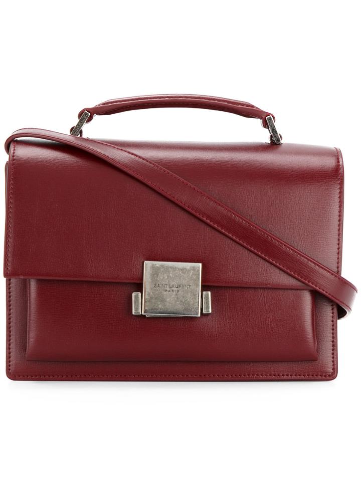 Saint Laurent Bellechasse Leather Crossbody Bag - Red