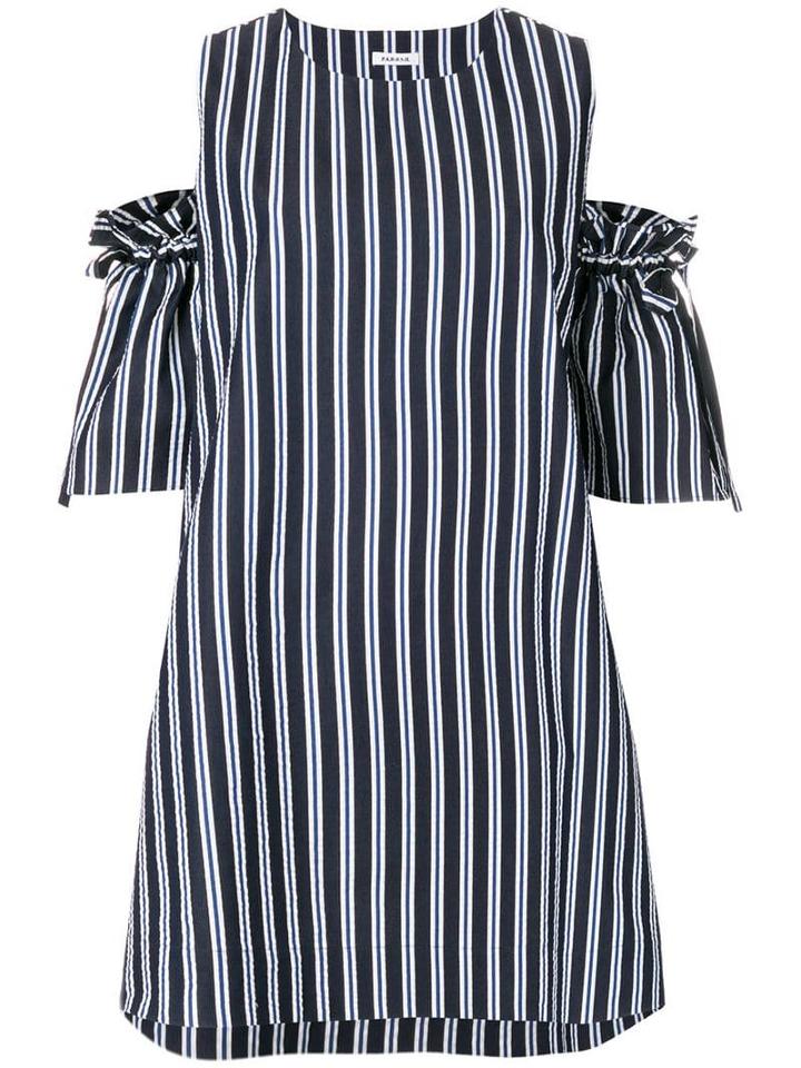 P.a.r.o.s.h. Off-the-shoulder Stripe Dress - 883