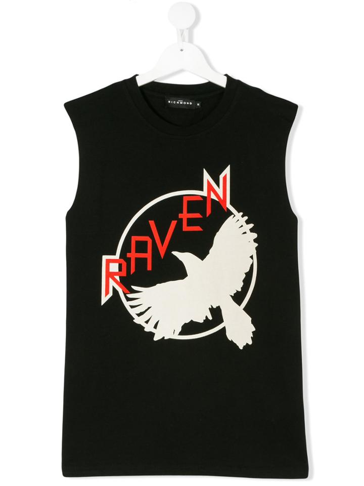 John Richmond Kids Raven Printed Tank Top - Black
